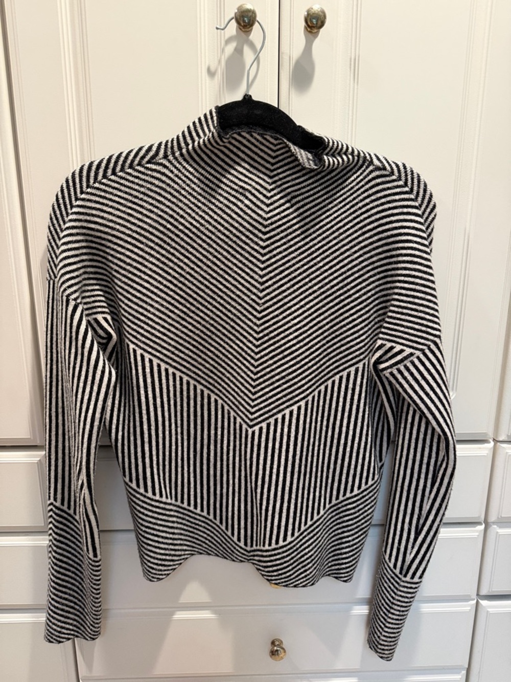 Cynthia Rowley Black and White Striped Knit Sweater